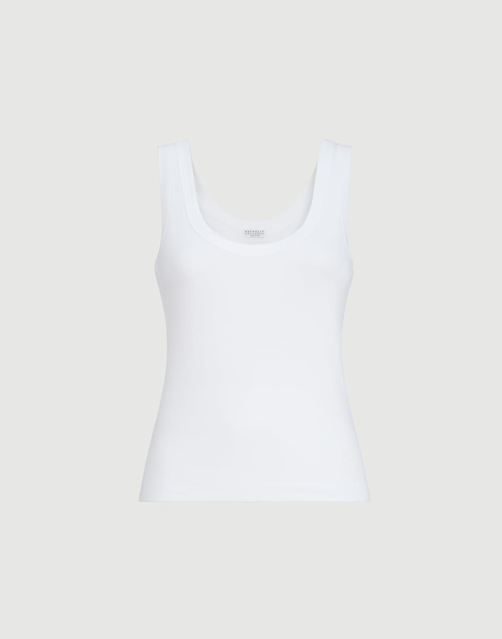 Ribbed jersey top White Woman - Brunello Cucinelli