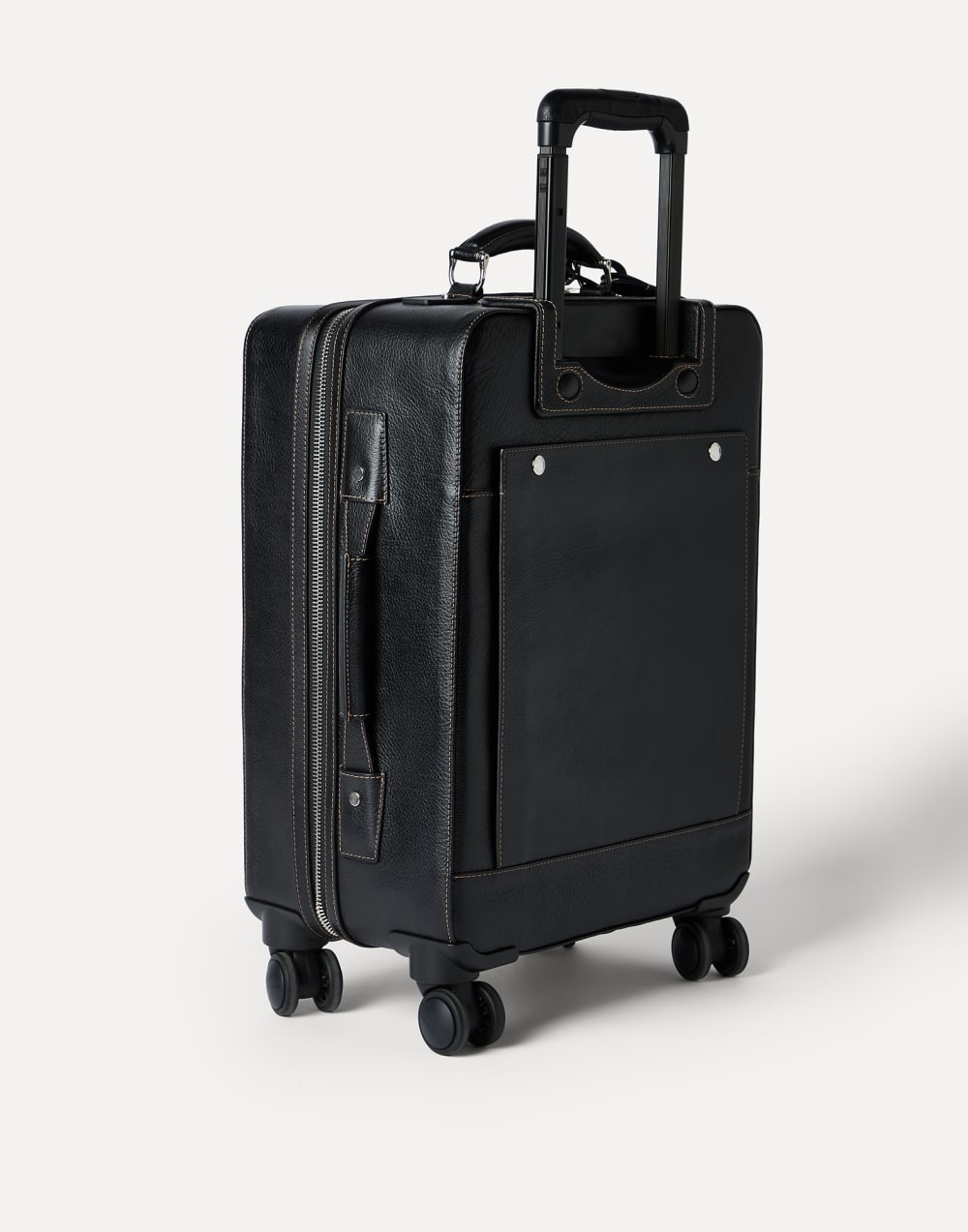 Grained calfskin suitcase Black Man - Brunello Cucinelli