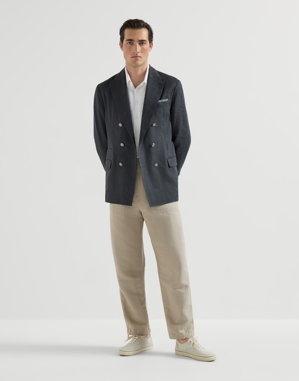 Pantalón de dril Cacao Hombre - Brunello Cucinelli