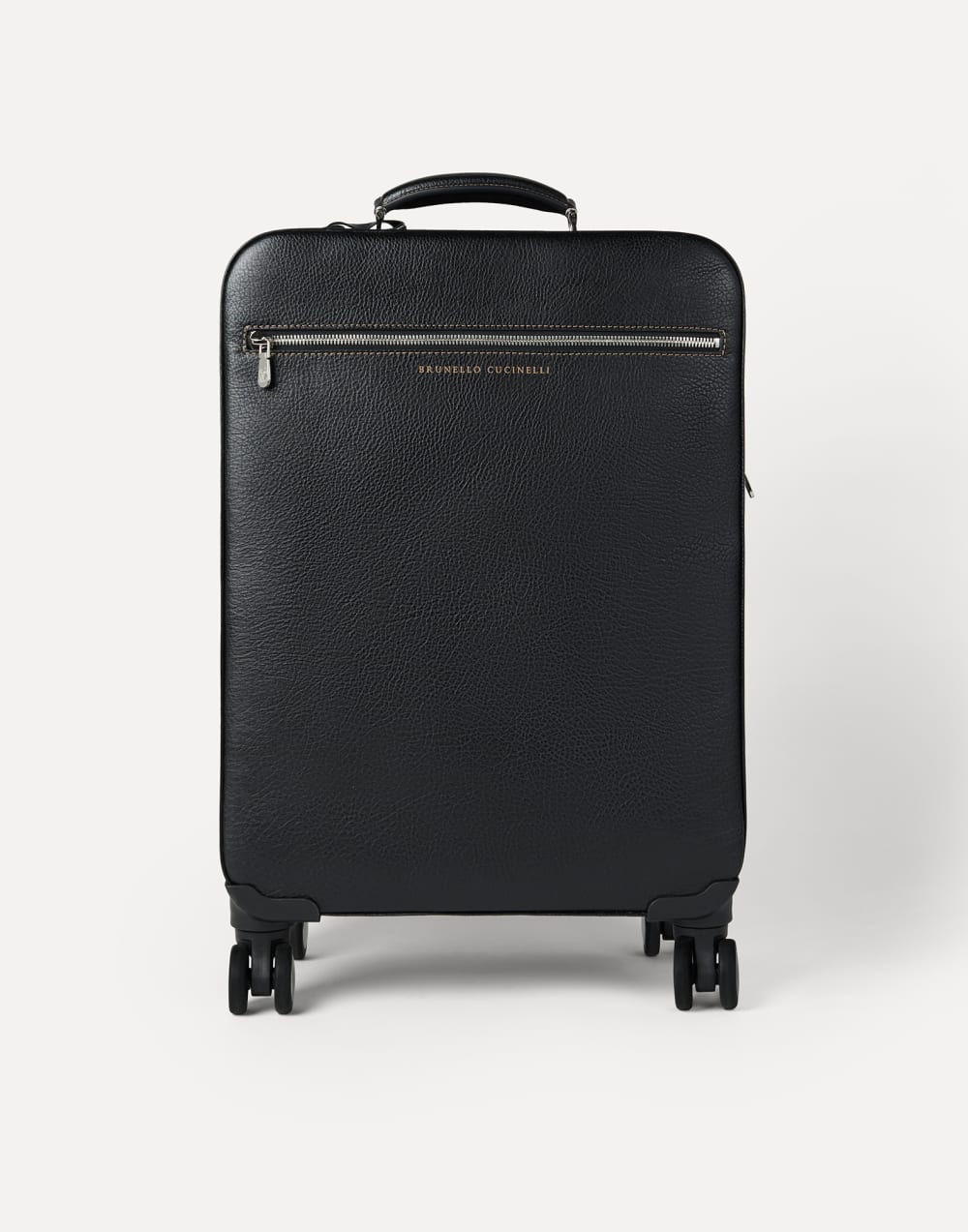 Grained calfskin suitcase Black Man - Brunello Cucinelli
