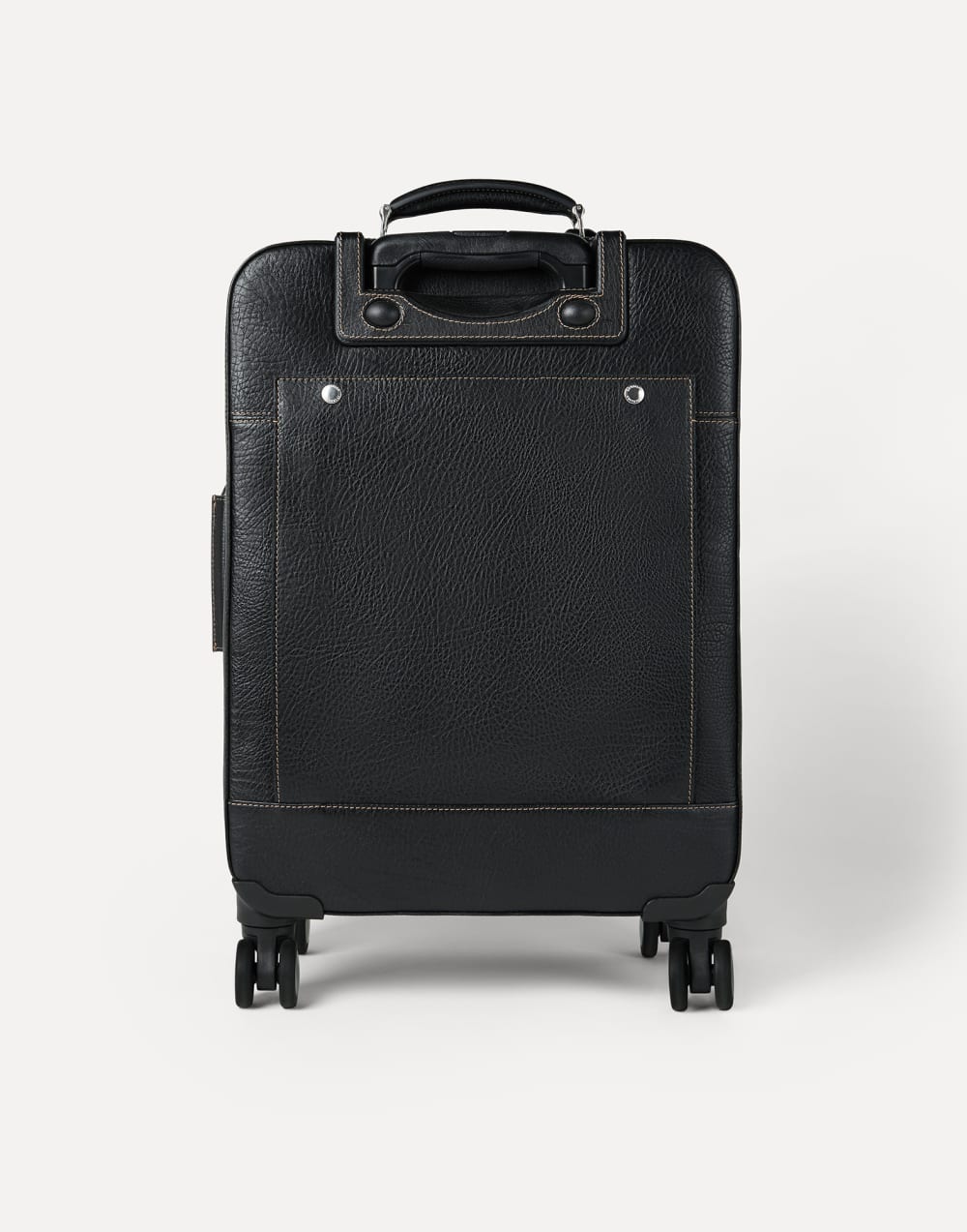 Grained calfskin suitcase Black Man - Brunello Cucinelli