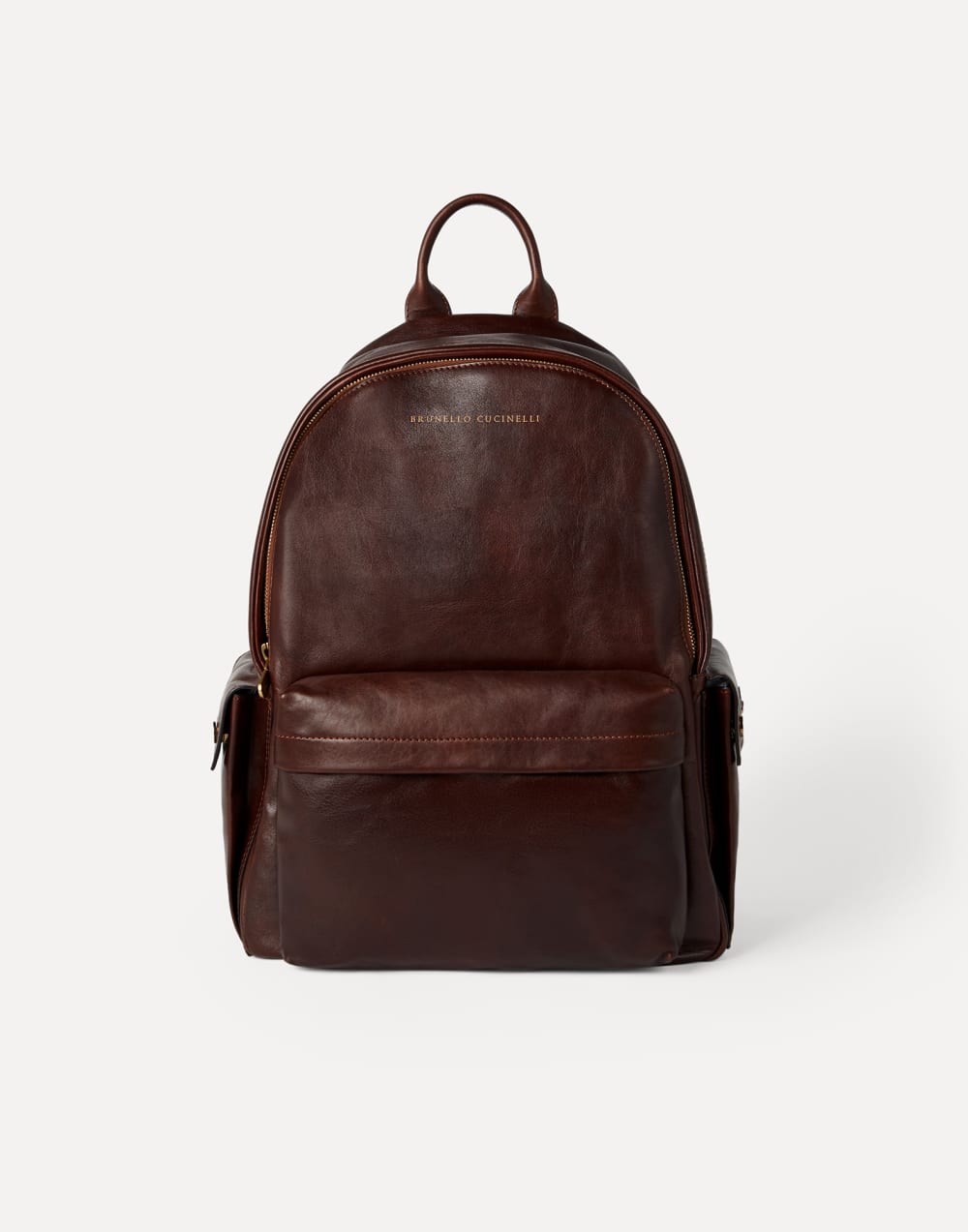 Calfskin backpack Burgundy Man - Brunello Cucinelli