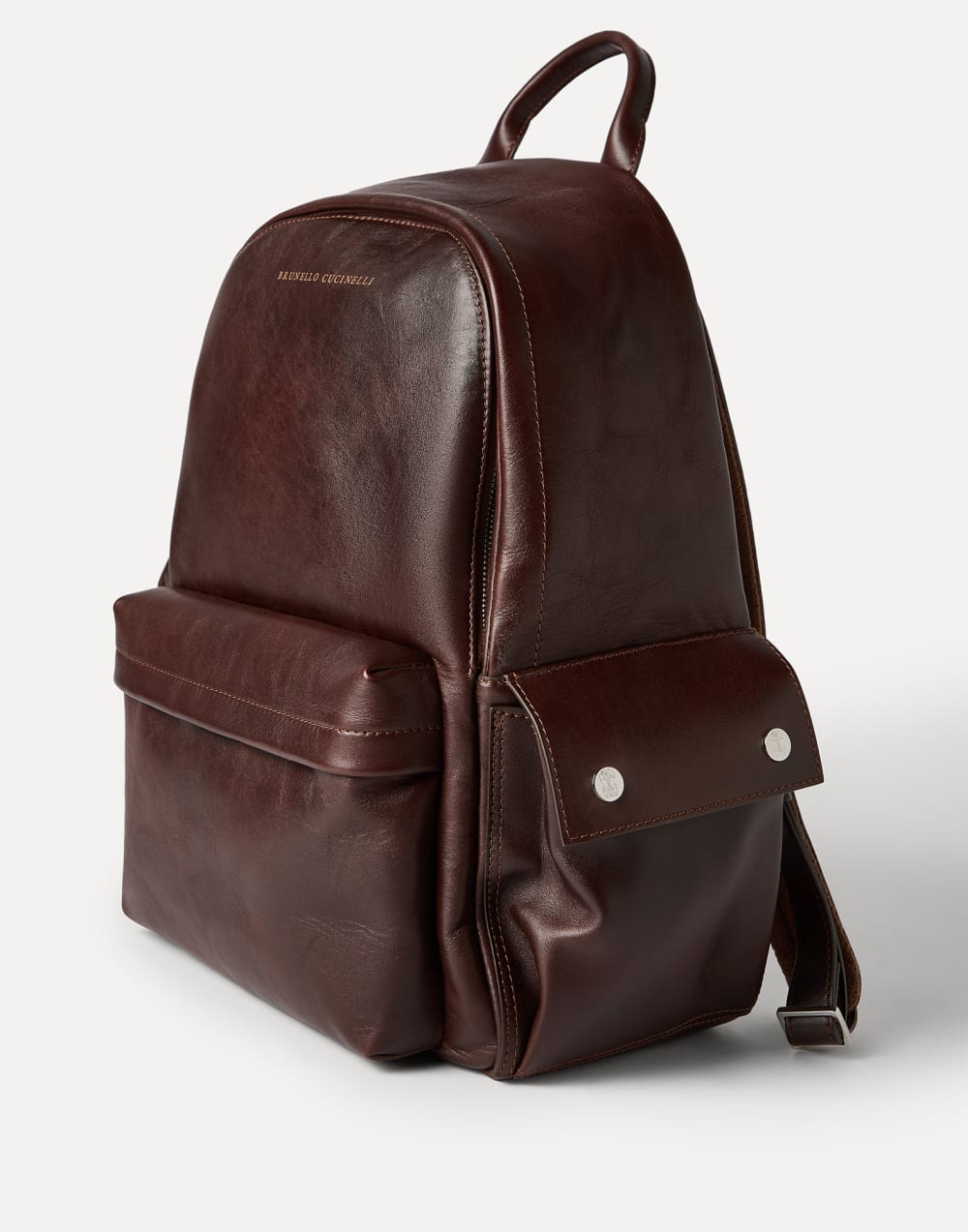 Calfskin backpack Burgundy Man - Brunello Cucinelli