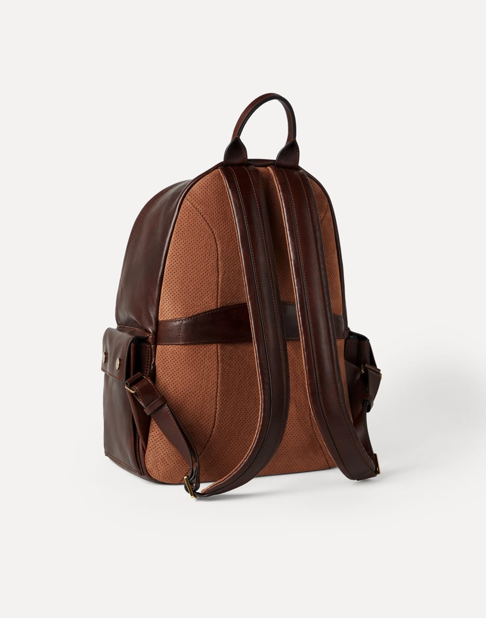 Calfskin backpack Burgundy Man - Brunello Cucinelli
