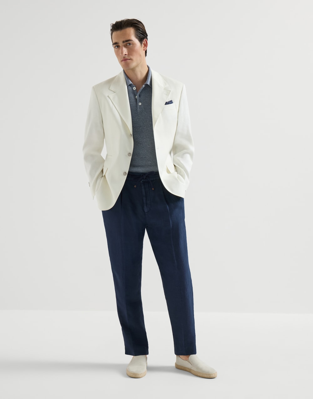 Pantalon à coulisse Bleu Homme - Brunello Cucinelli