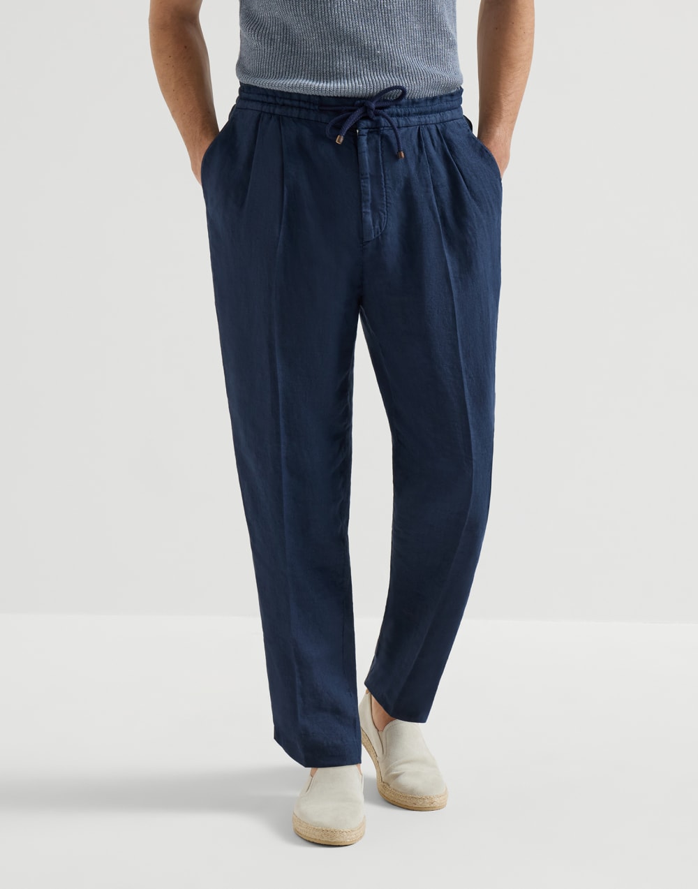 Pantalon à coulisse Bleu Homme - Brunello Cucinelli