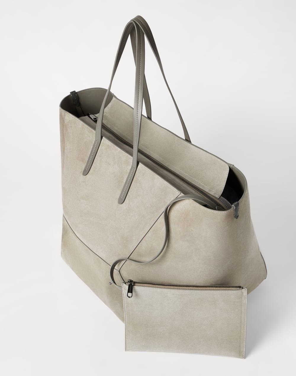Suede large BC Duo bag Khaki Woman - Brunello Cucinelli