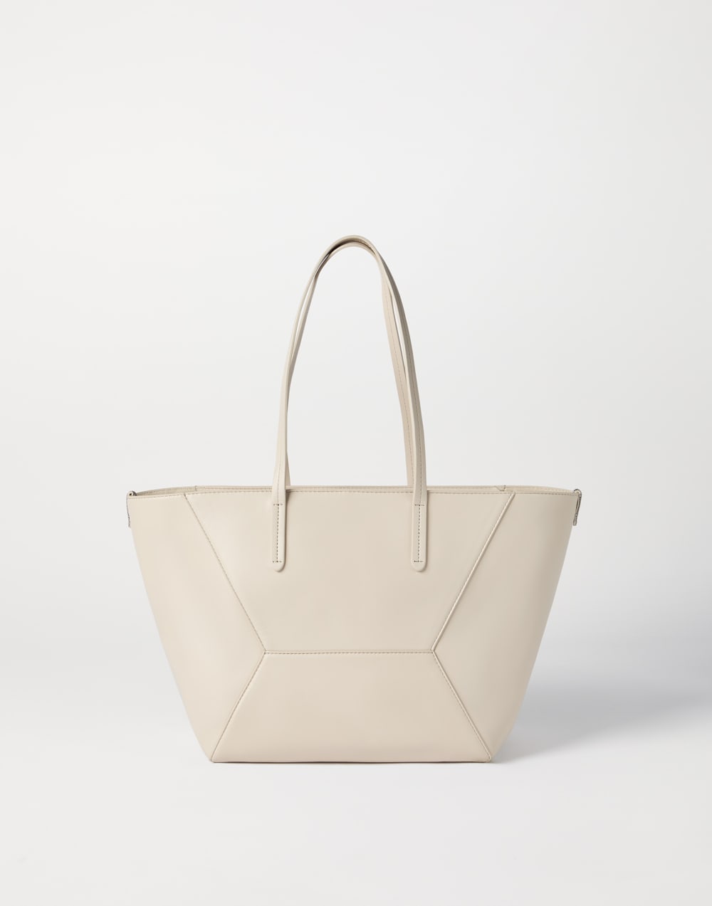 Calfskin small BC Duo bag Ivory Woman - Brunello Cucinelli