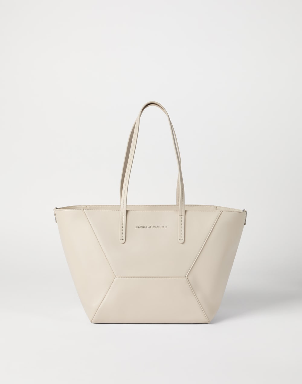 Calfskin small BC Duo bag Ivory Woman - Brunello Cucinelli