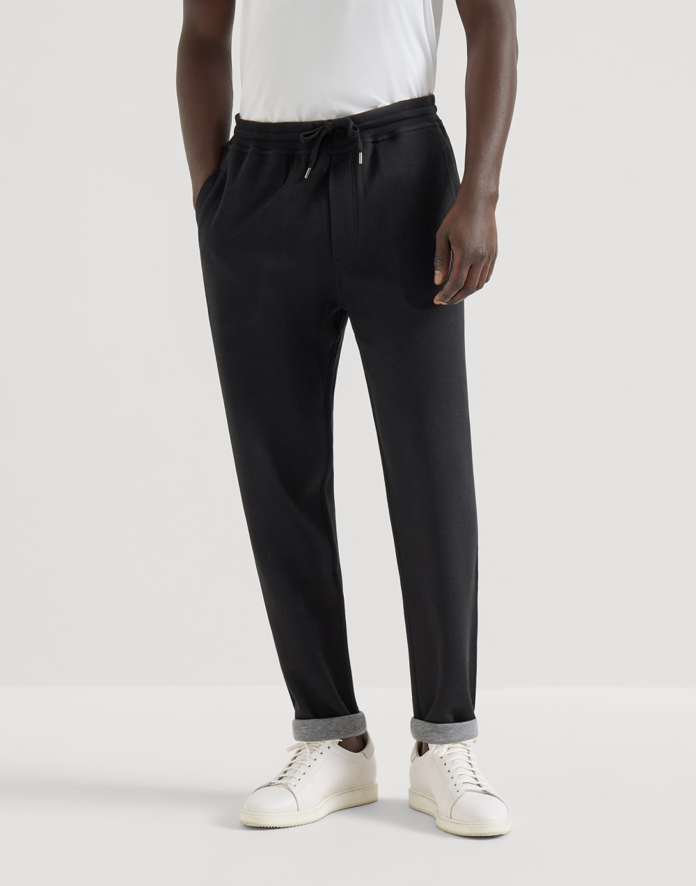 Double cloth trousers Black Man - Brunello Cucinelli