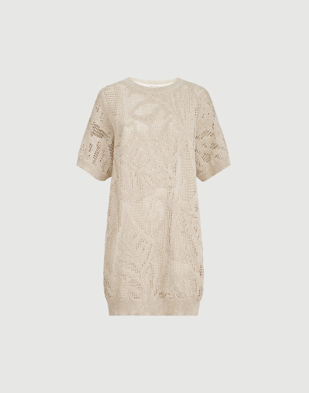 Dazzling water lilies mini dress Beige Woman - Brunello Cucinelli