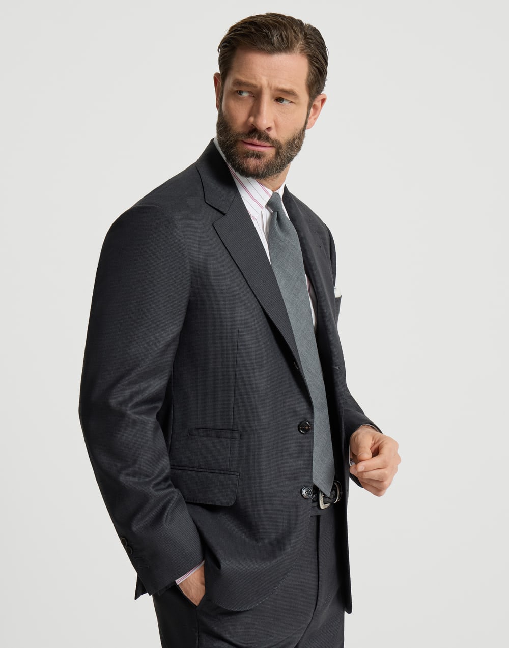 Houndstooth blazer Anthracite Man - Brunello Cucinelli