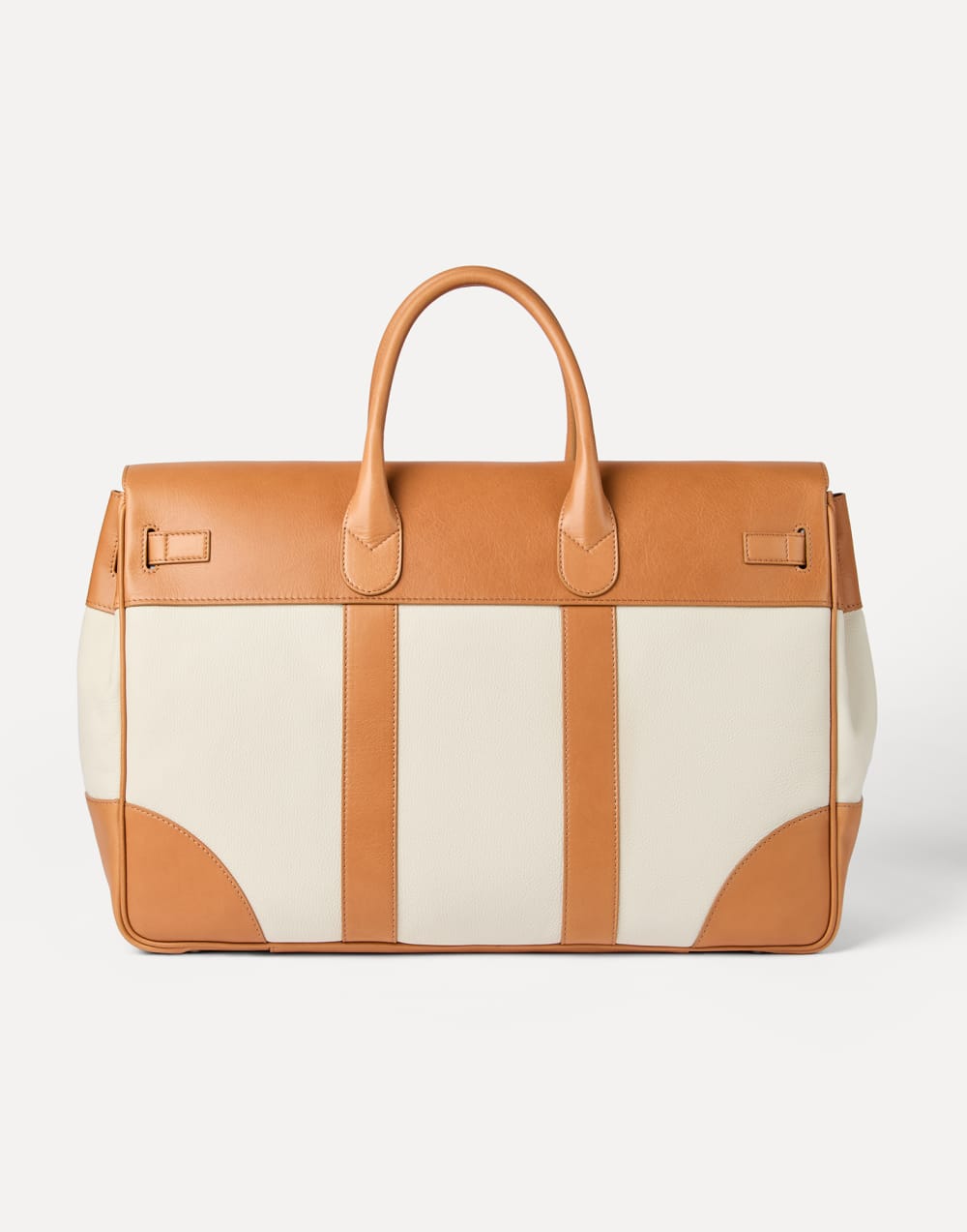 Calfskin and cowhide bag Ivory Man - Brunello Cucinelli