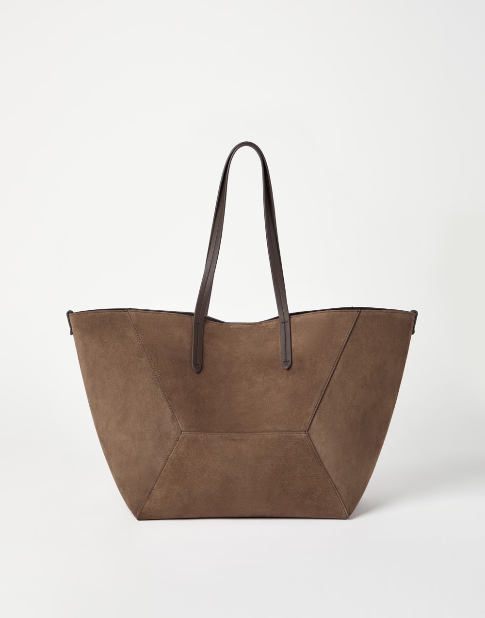 Suede BC Duo bag Bark Woman - Brunello Cucinelli