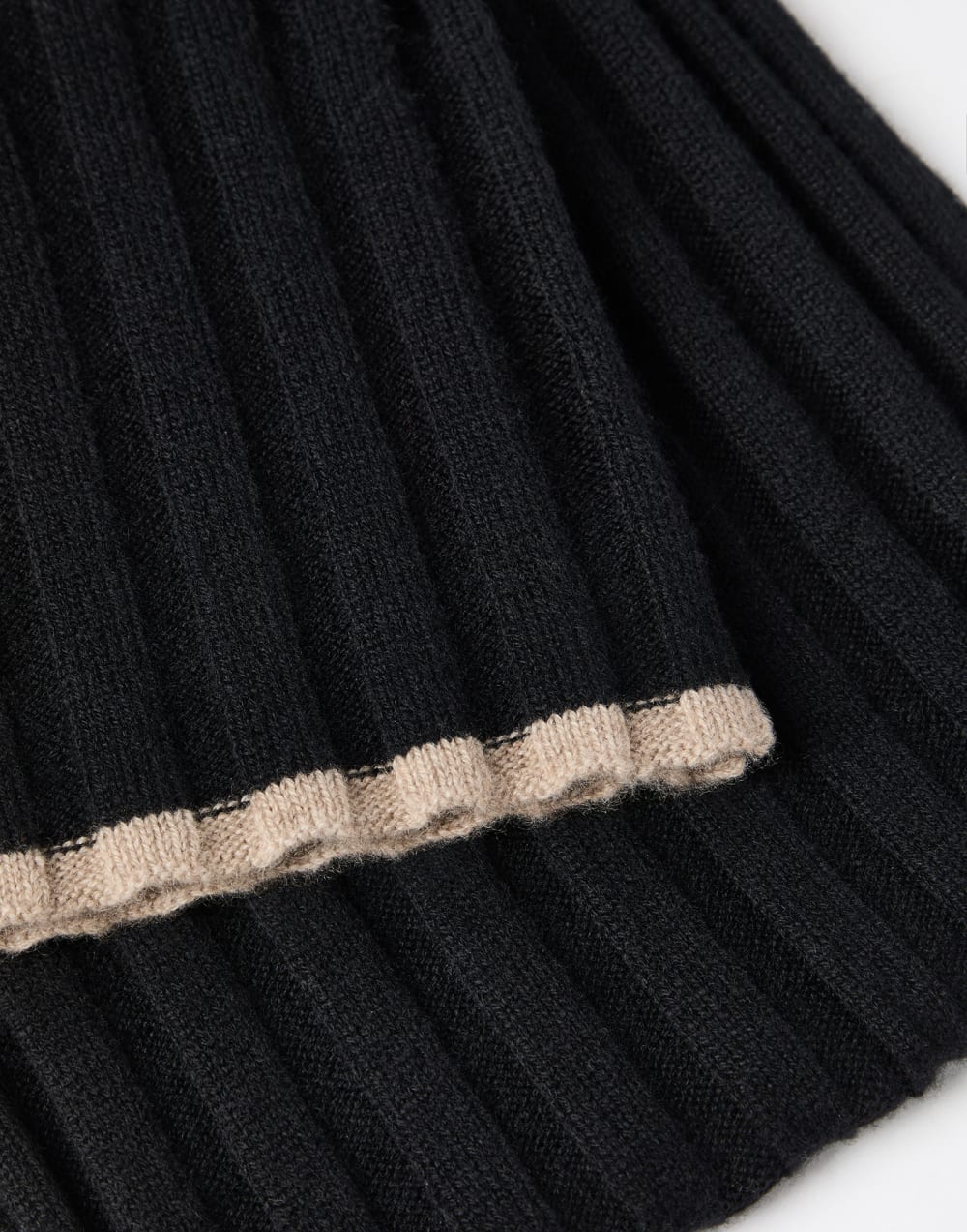 Cashmere rib knit scarf Black Man - Brunello Cucinelli