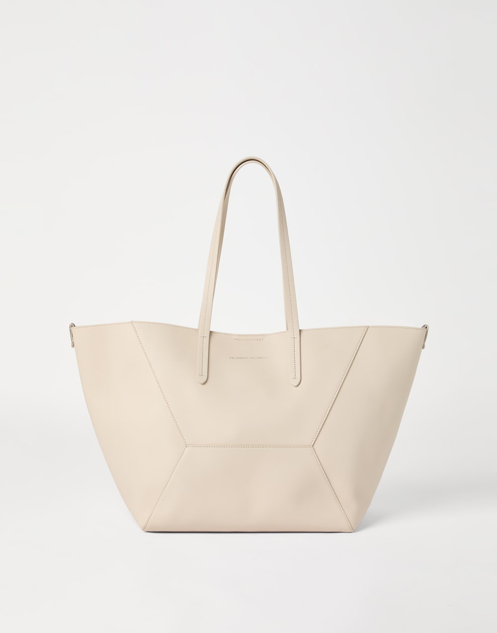 Bolso BC Duo en piel de becerro Marfil Mujer - Brunello Cucinelli