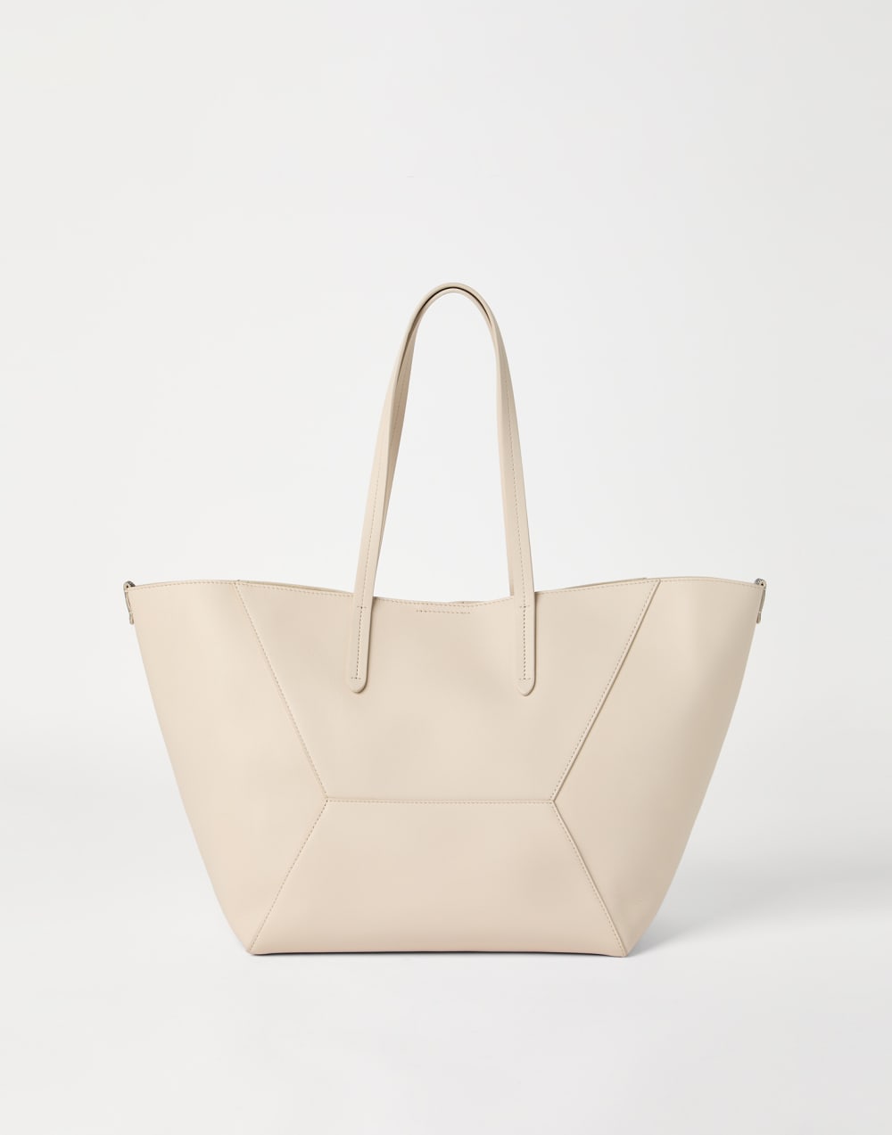 Bolso BC Duo en piel de becerro Marfil Mujer - Brunello Cucinelli