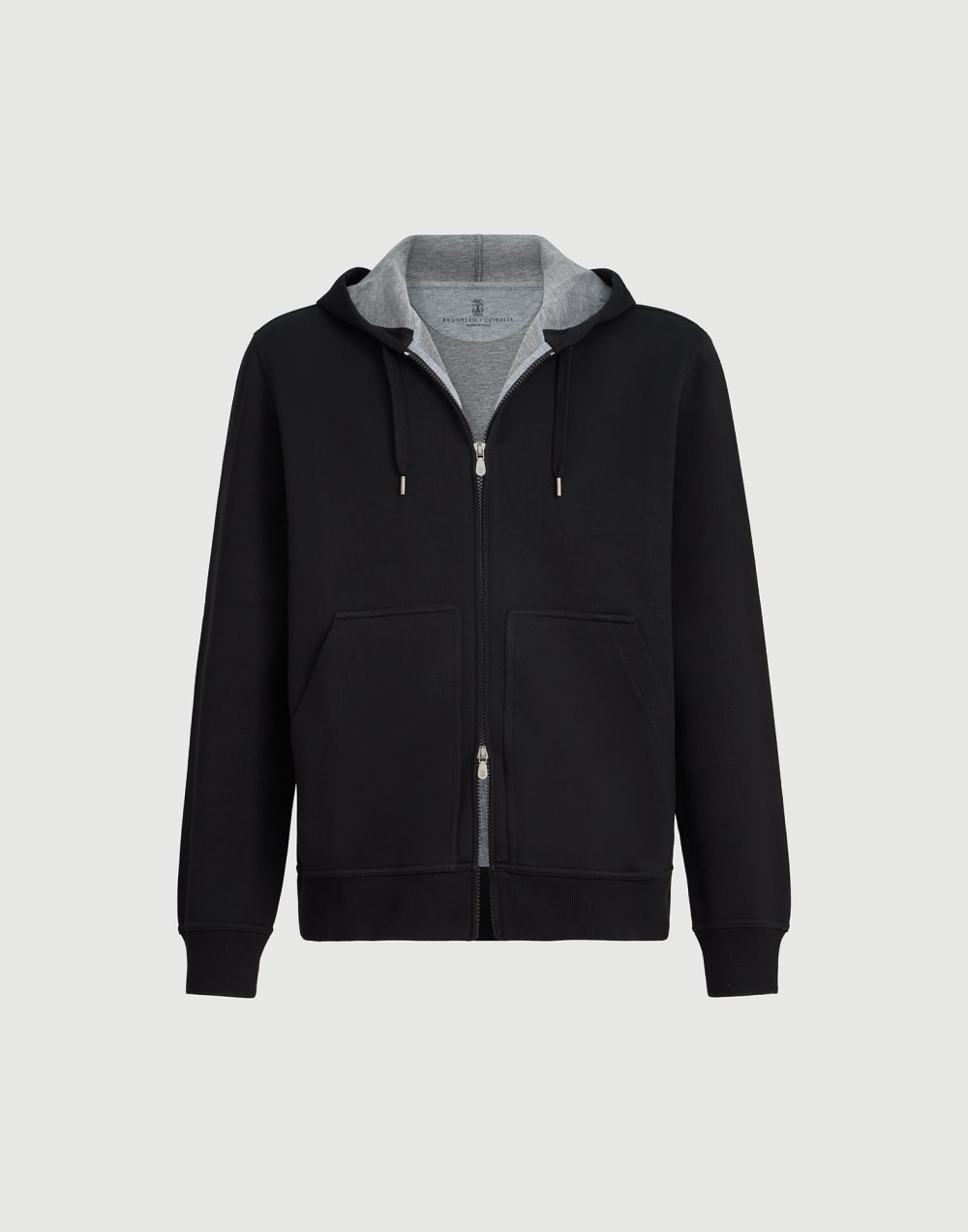 Double cloth sweatshirt Black Man - Brunello Cucinelli