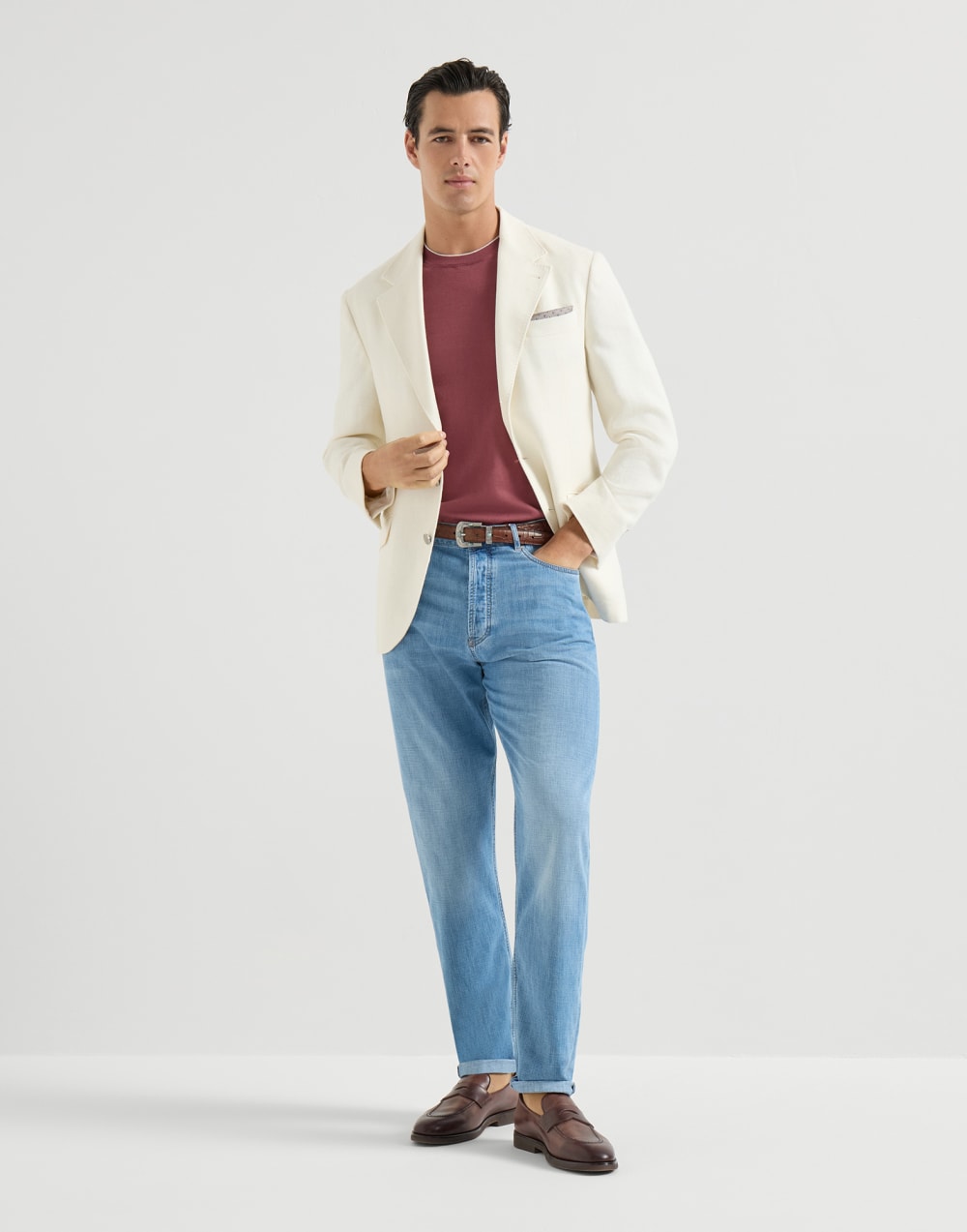 Tee-shirt en coton Corail Homme - Brunello Cucinelli