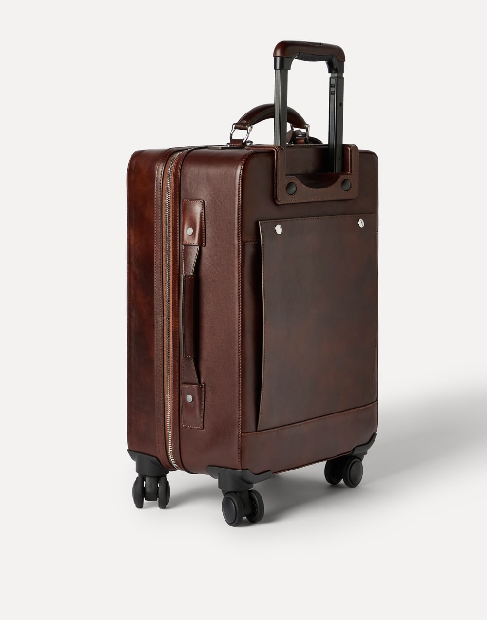 Burnished calfskin suitcase Burgundy Man - Brunello Cucinelli