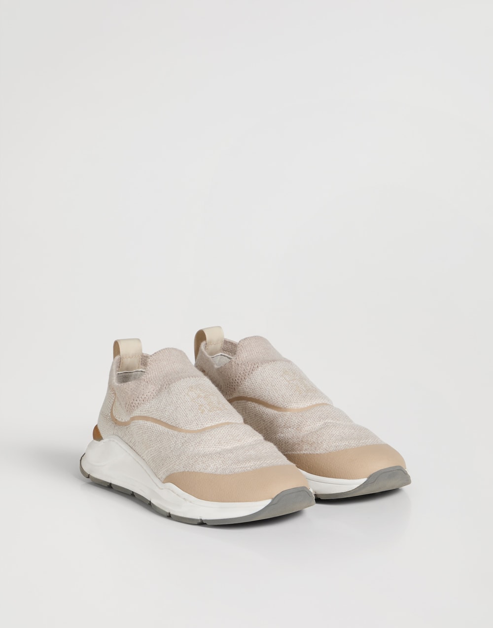 Knit runners with heat-bonded details Buff Boys - Brunello Cucinelli