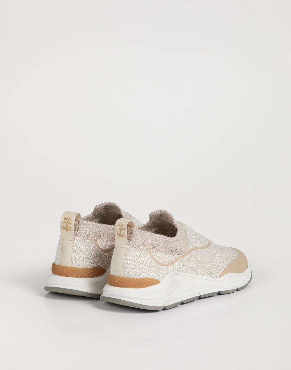 Knit runners with heat-bonded details Buff Boys - Brunello Cucinelli