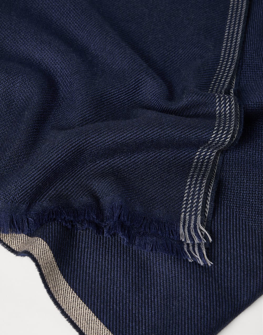 Wool and cashmere scarf Blue Man - Brunello Cucinelli