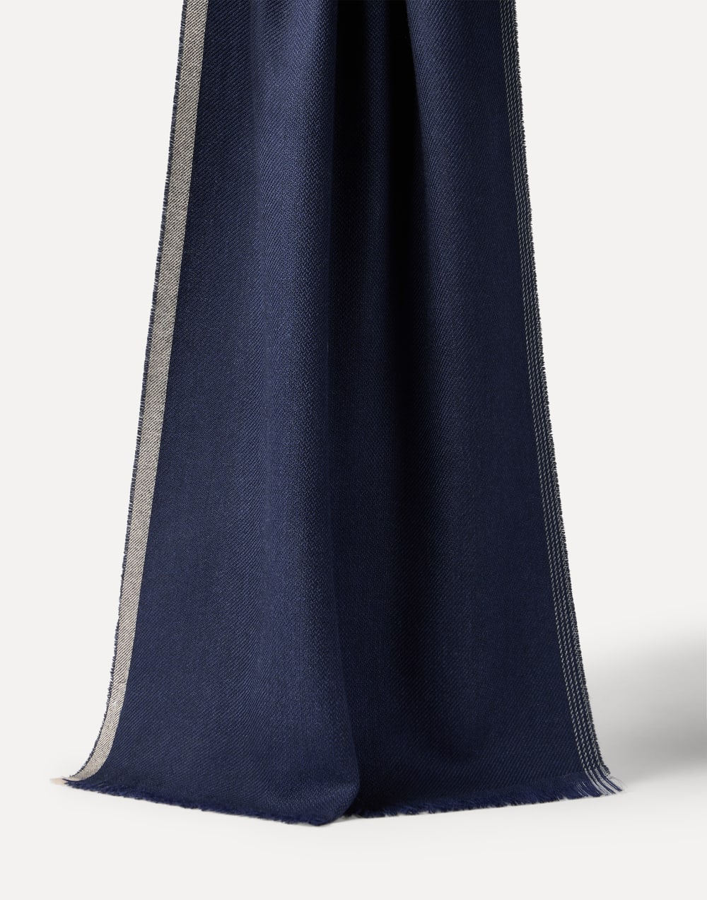 Wool and cashmere scarf Blue Man - Brunello Cucinelli