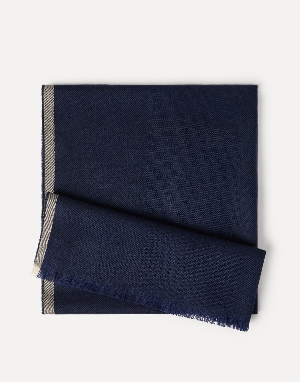 Wool and cashmere scarf Blue Man - Brunello Cucinelli