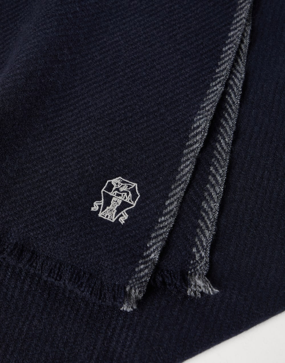 Cashmere scarf Marine Blue Man - Brunello Cucinelli