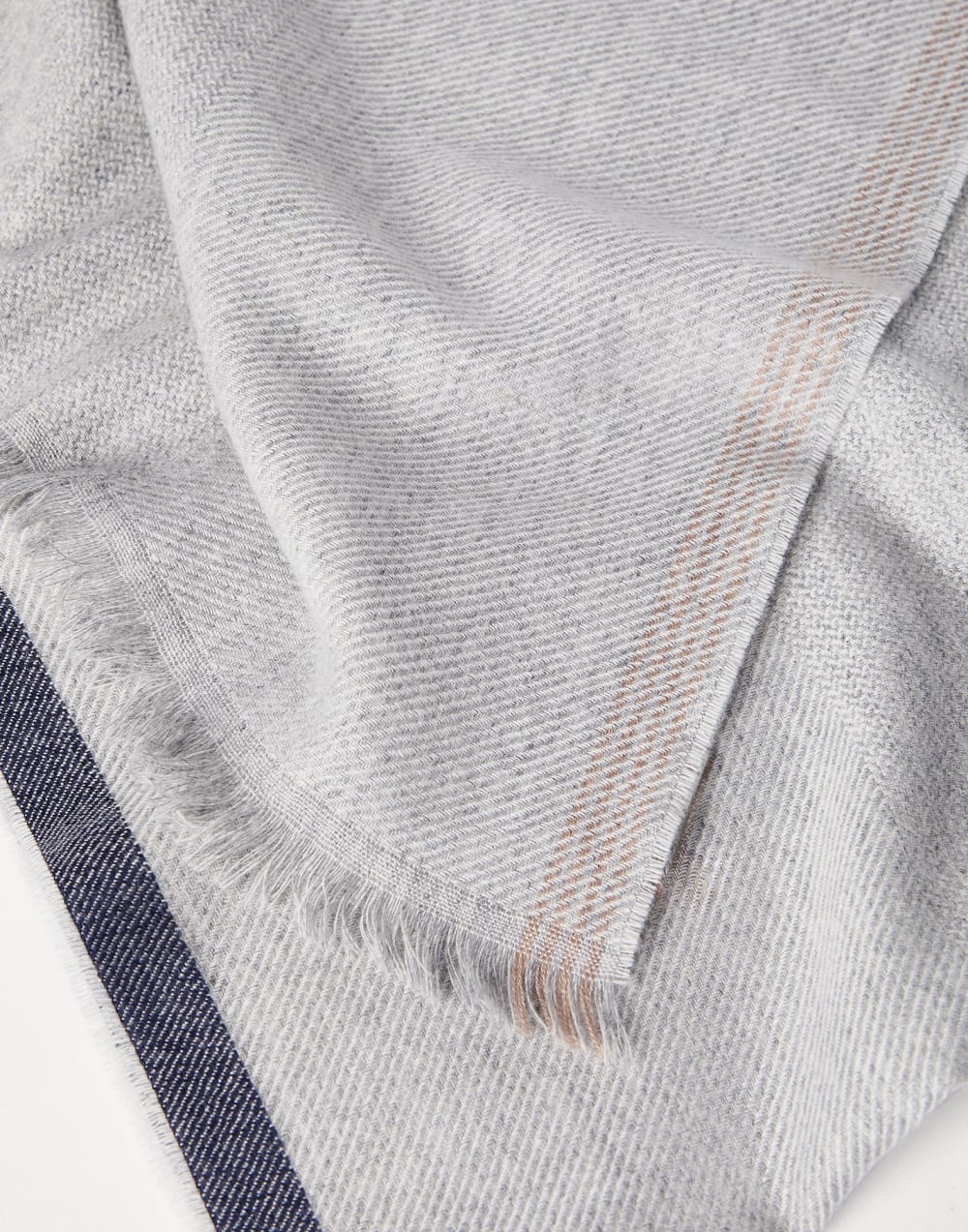 Cashmere scarf Pearl Grey Man - Brunello Cucinelli