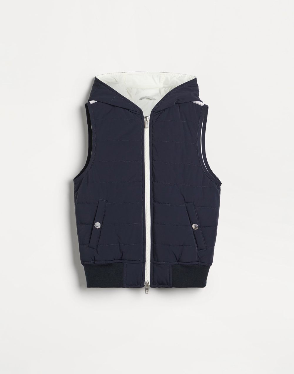 Vest with Thermore® padding Navy Blue Boys - Brunello Cucinelli