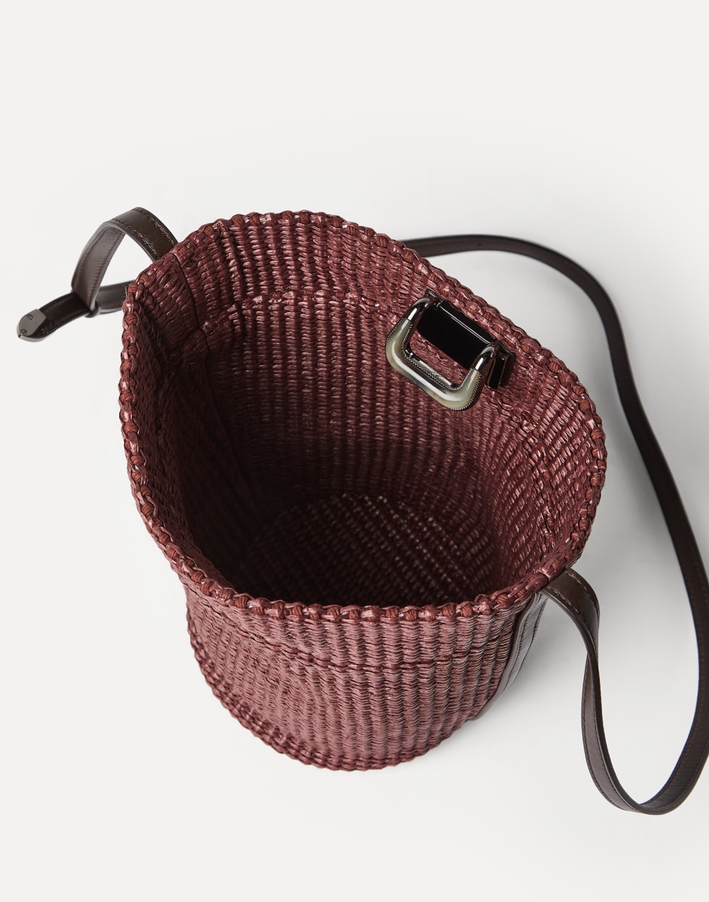 Sartorial small bucket bag Bordeaux Woman - Brunello Cucinelli