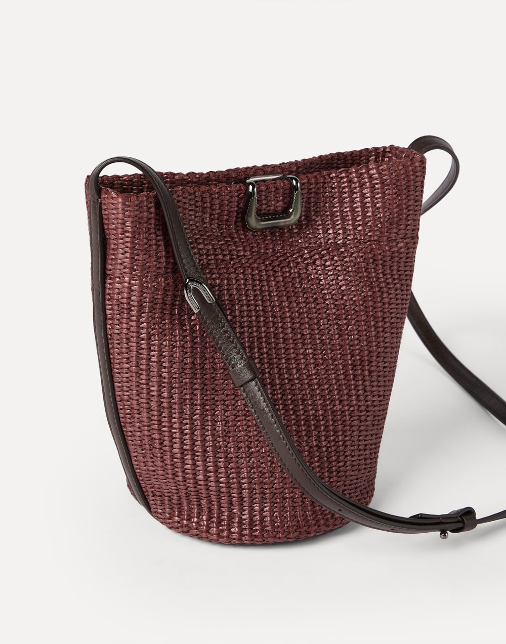 Sartorial small bucket bag Bordeaux Woman - Brunello Cucinelli