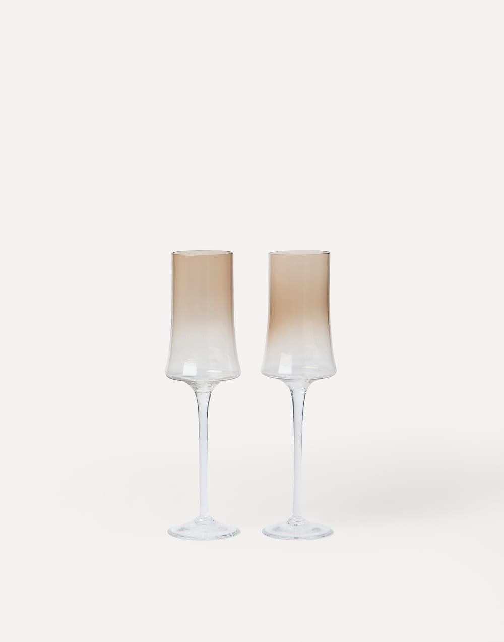 Pair of Murano glass flutes Natural Lifestyle - Brunello Cucinelli