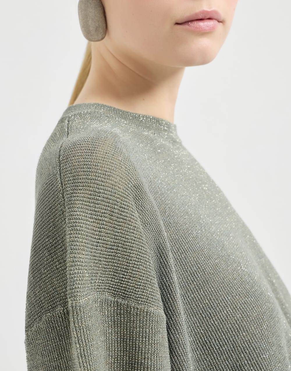 Jersey de lino Sparkling Militar Mujer - Brunello Cucinelli