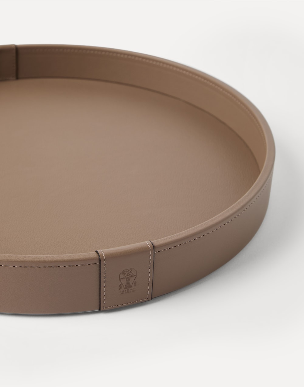 Wood and leather tray Light Brown Lifestyle - Brunello Cucinelli