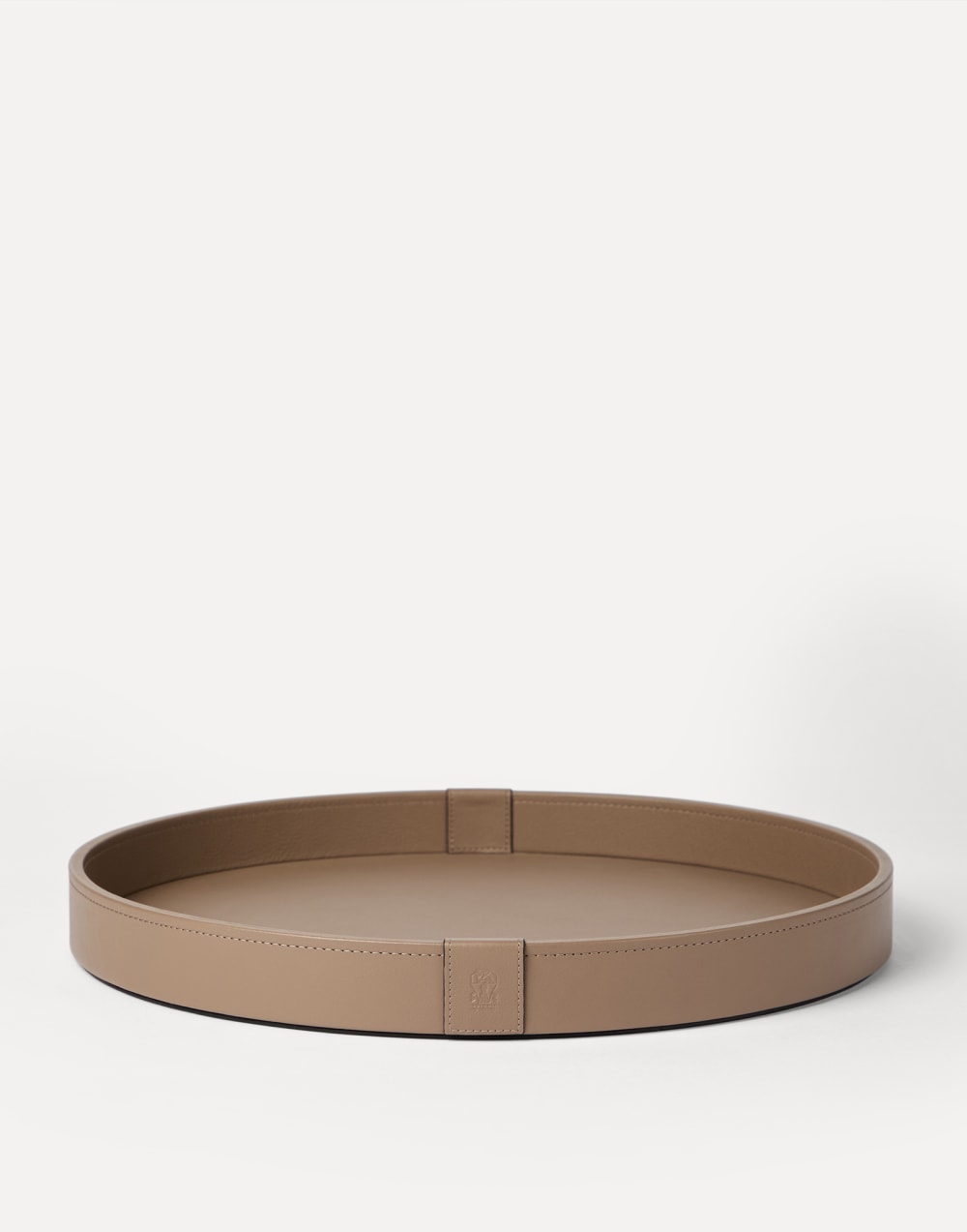 라지 가죽 트레이 라이트 브라운 라이프스타일 - Brunello Cucinelli