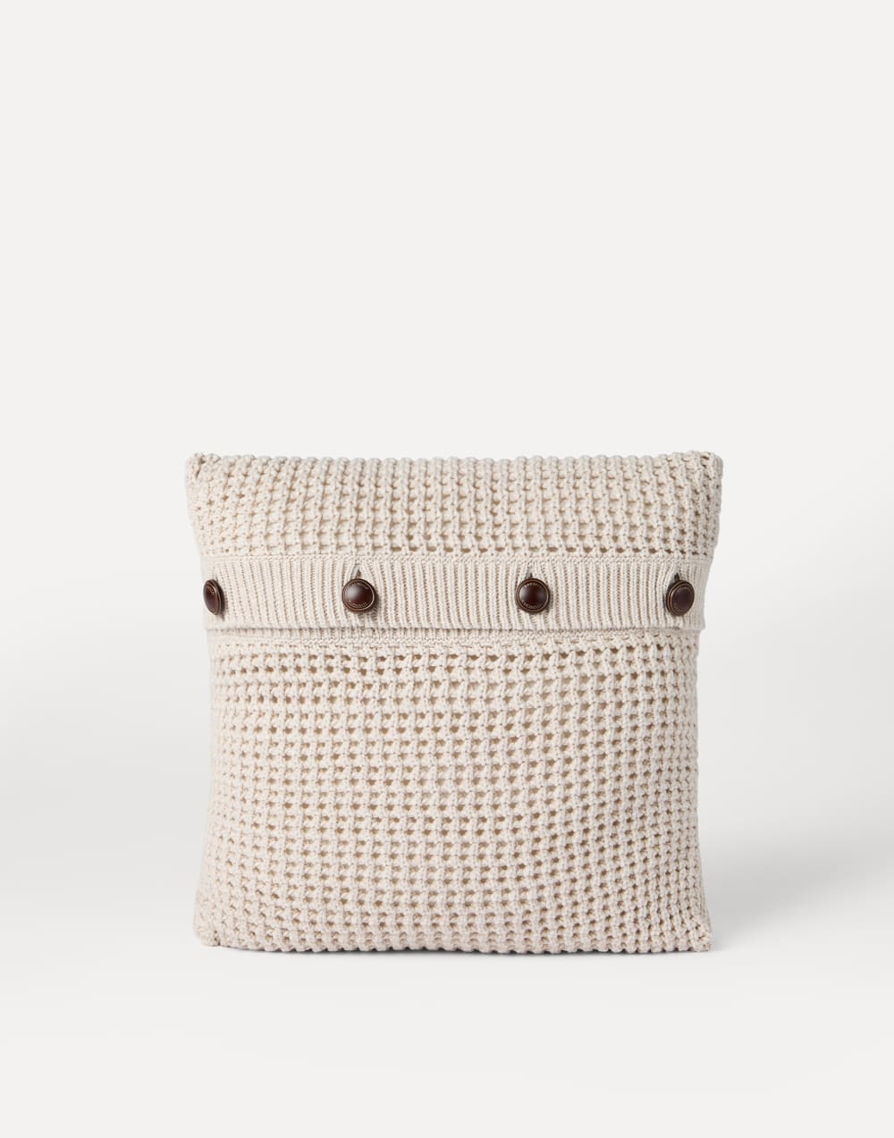 Net knit cushion Oat Lifestyle - Brunello Cucinelli
