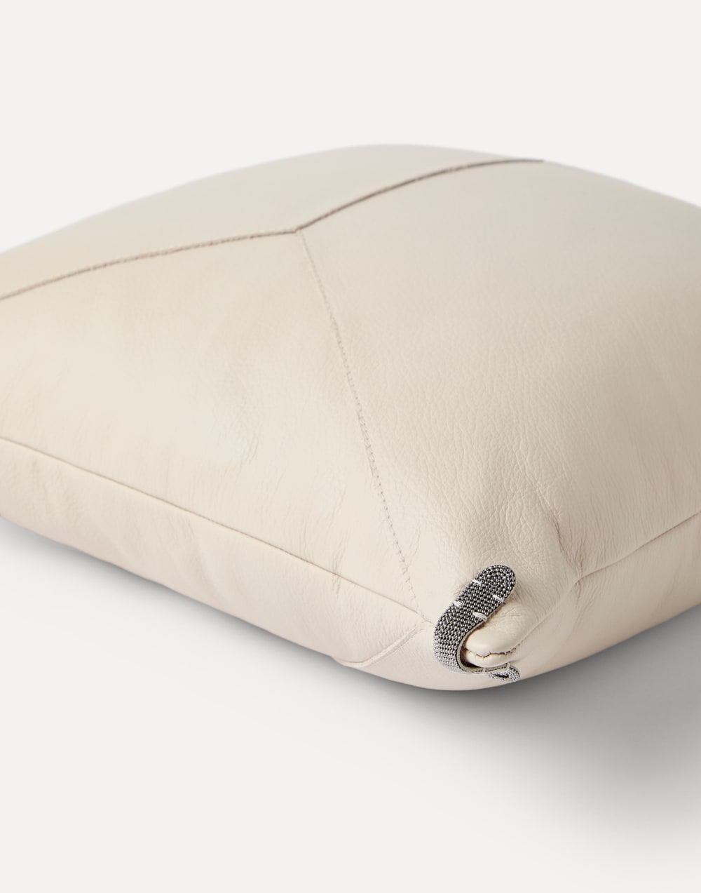 Cushion with monili Ivory Lifestyle - Brunello Cucinelli