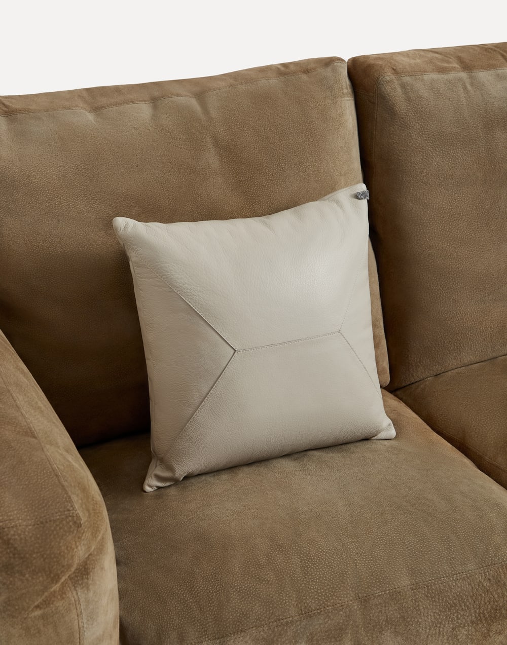 Cushion with monili Ivory Lifestyle - Brunello Cucinelli