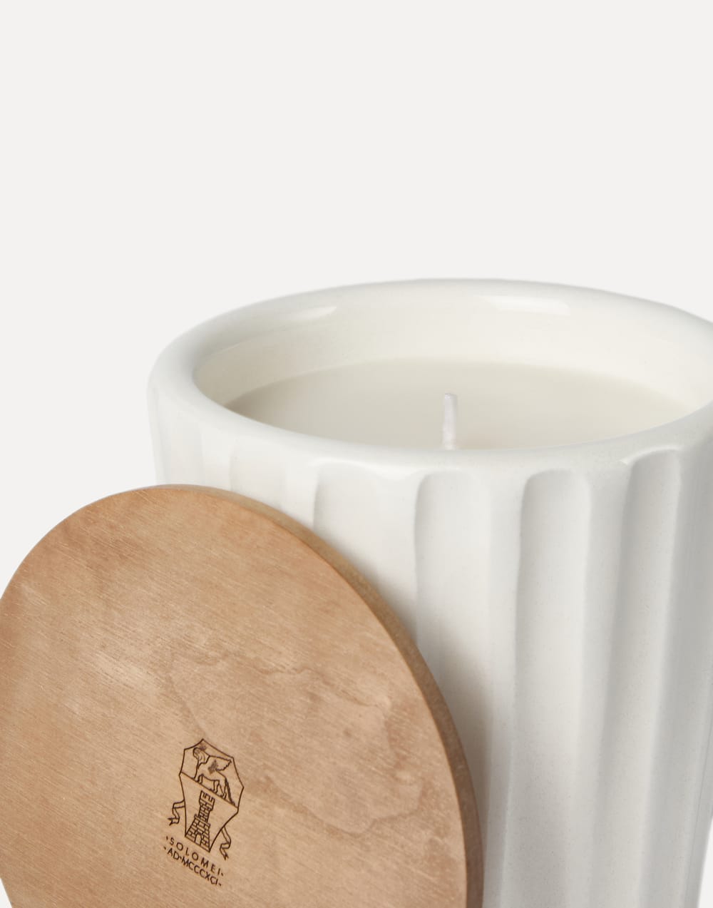 Candle with walnut wood lid Milk Lifestyle - Brunello Cucinelli