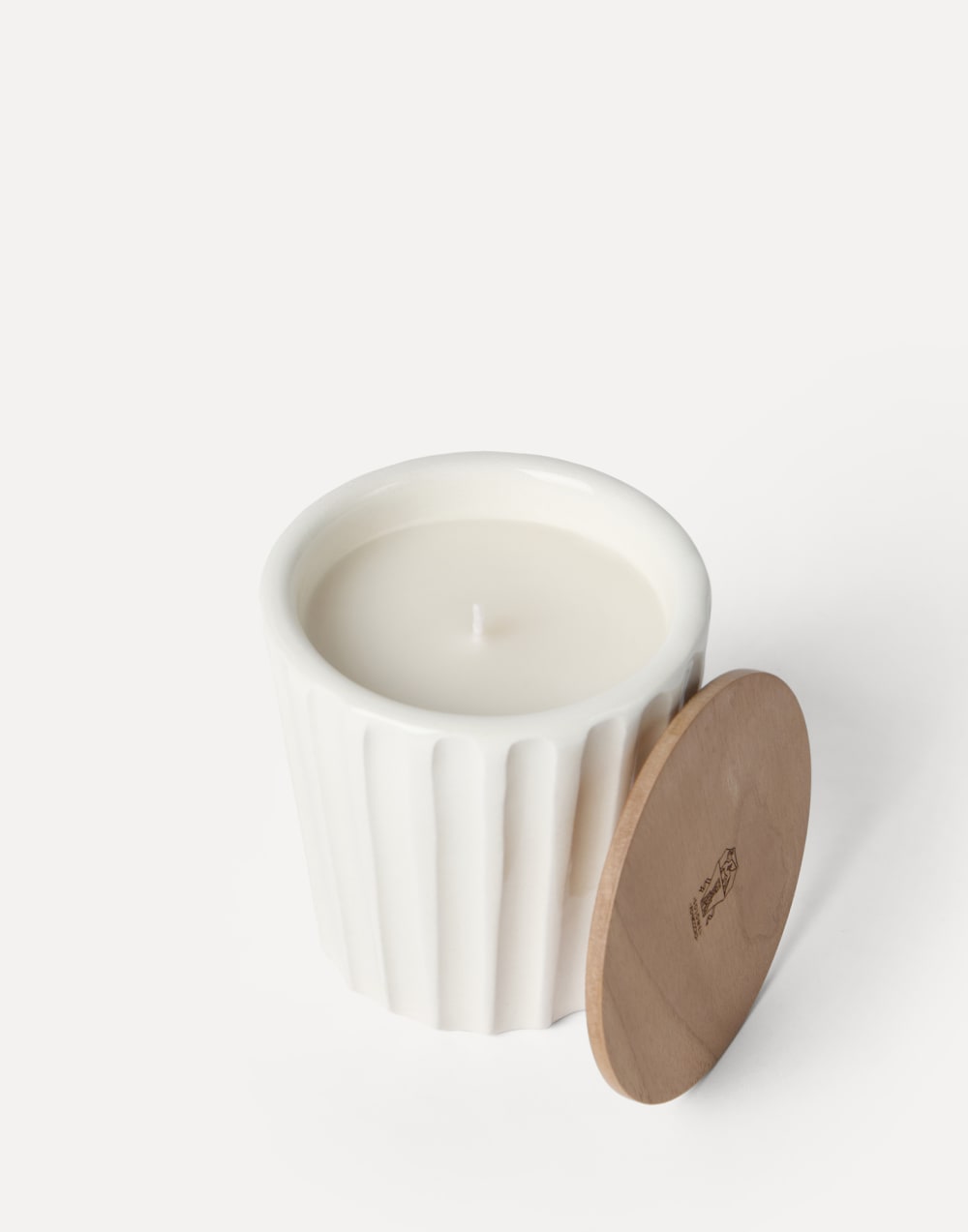 Candle with walnut wood lid Milk Lifestyle - Brunello Cucinelli