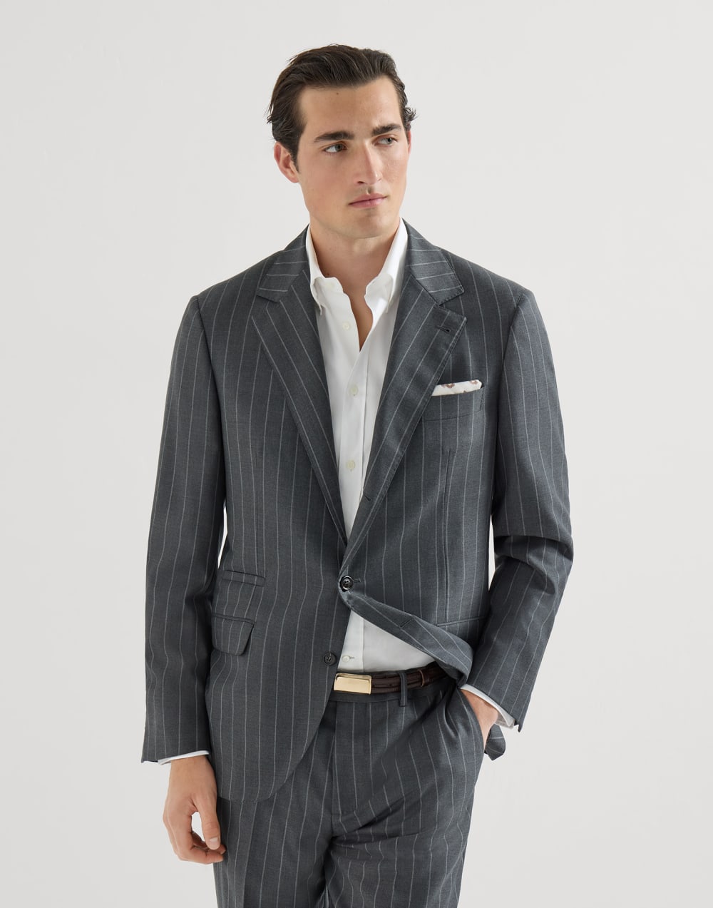 Virgin wool blazer Grey Man - Brunello Cucinelli