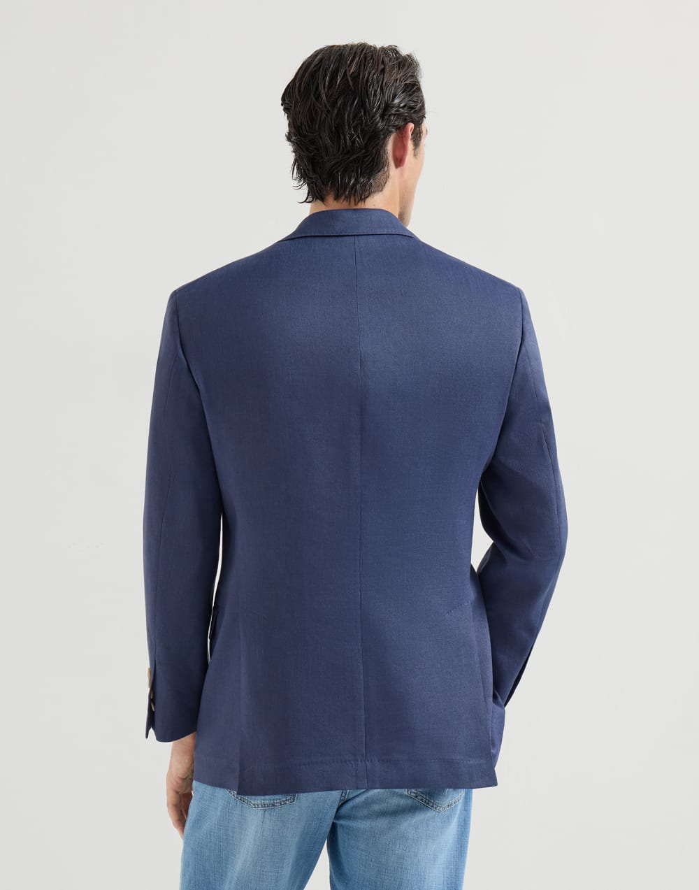 Chaqueta con solapa de pico Denim Hombre - Brunello Cucinelli