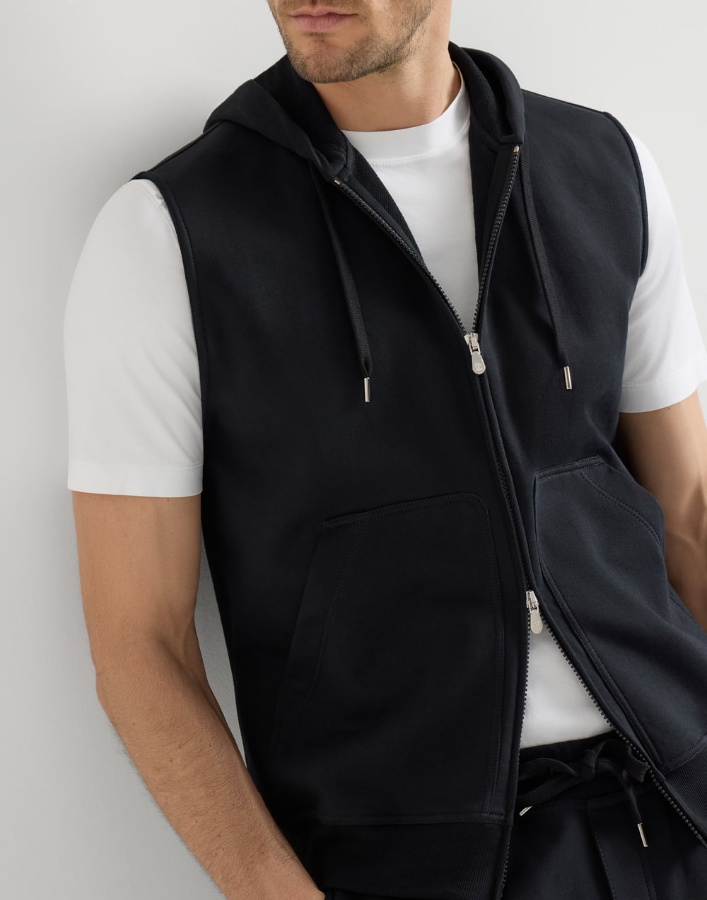 Толстовка без рукавов Чёрный Мужчина - Brunello Cucinelli