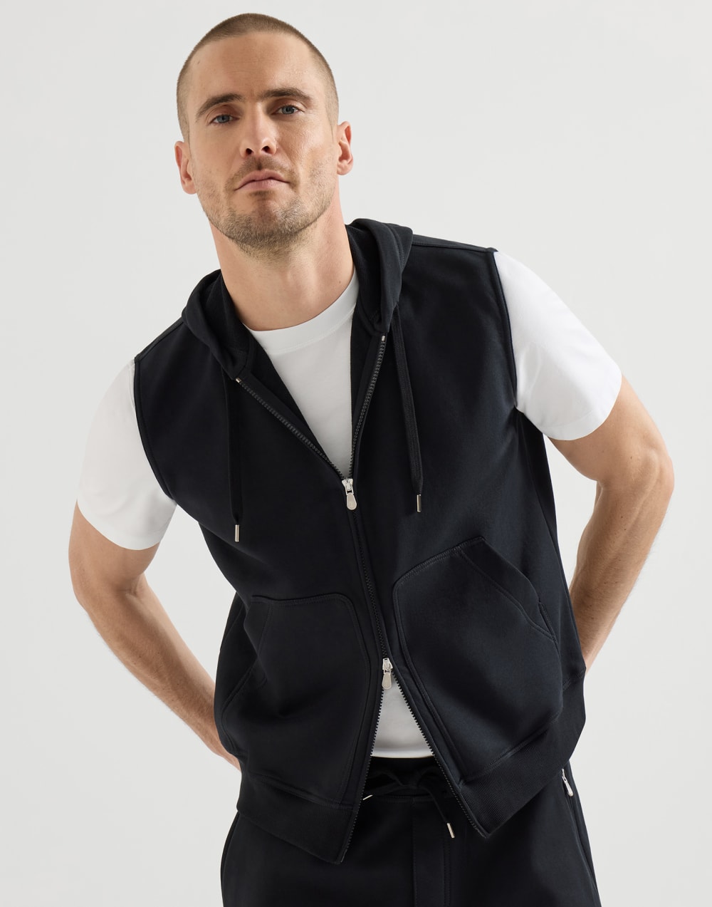 Толстовка без рукавов Чёрный Мужчина - Brunello Cucinelli