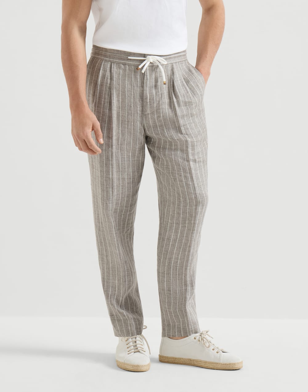 Twill trousers Brown Man - Brunello Cucinelli
