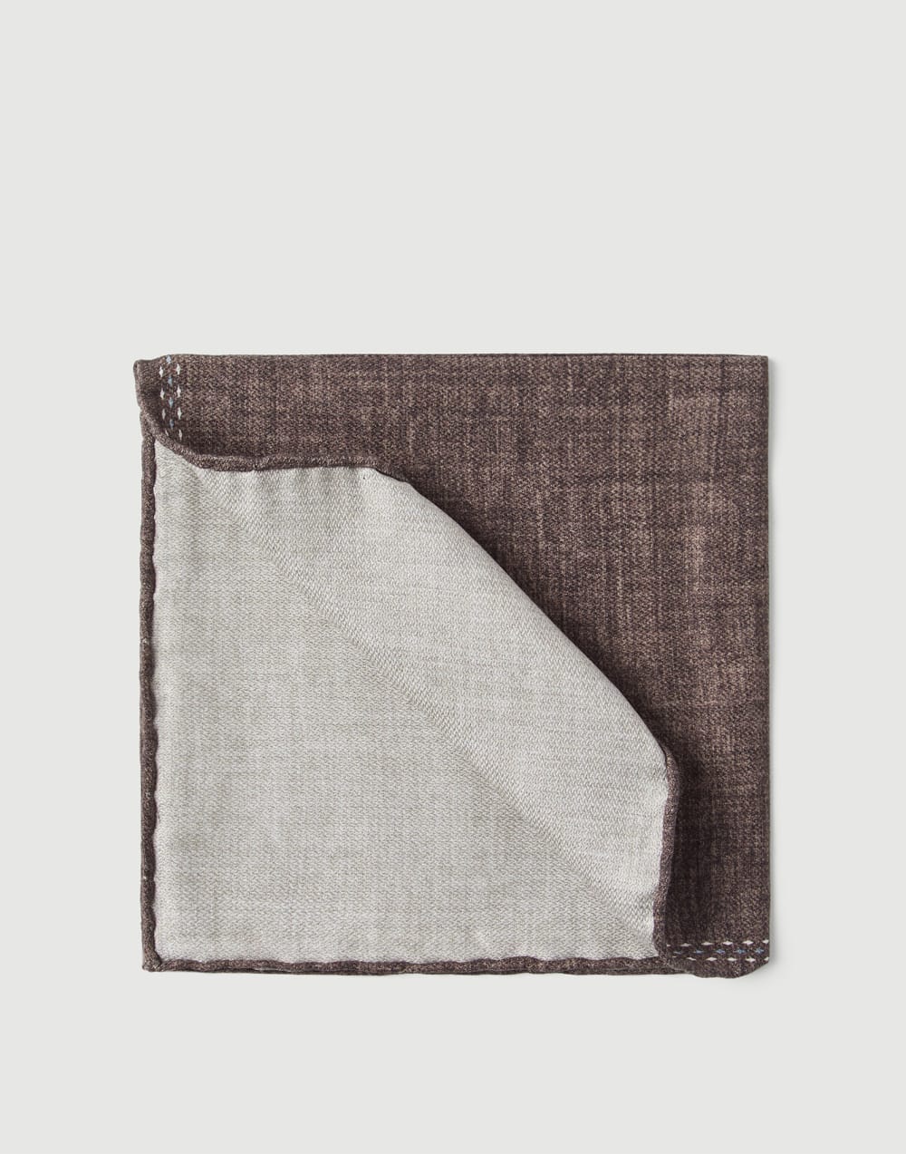 Silk pocket square Brown Man - Brunello Cucinelli