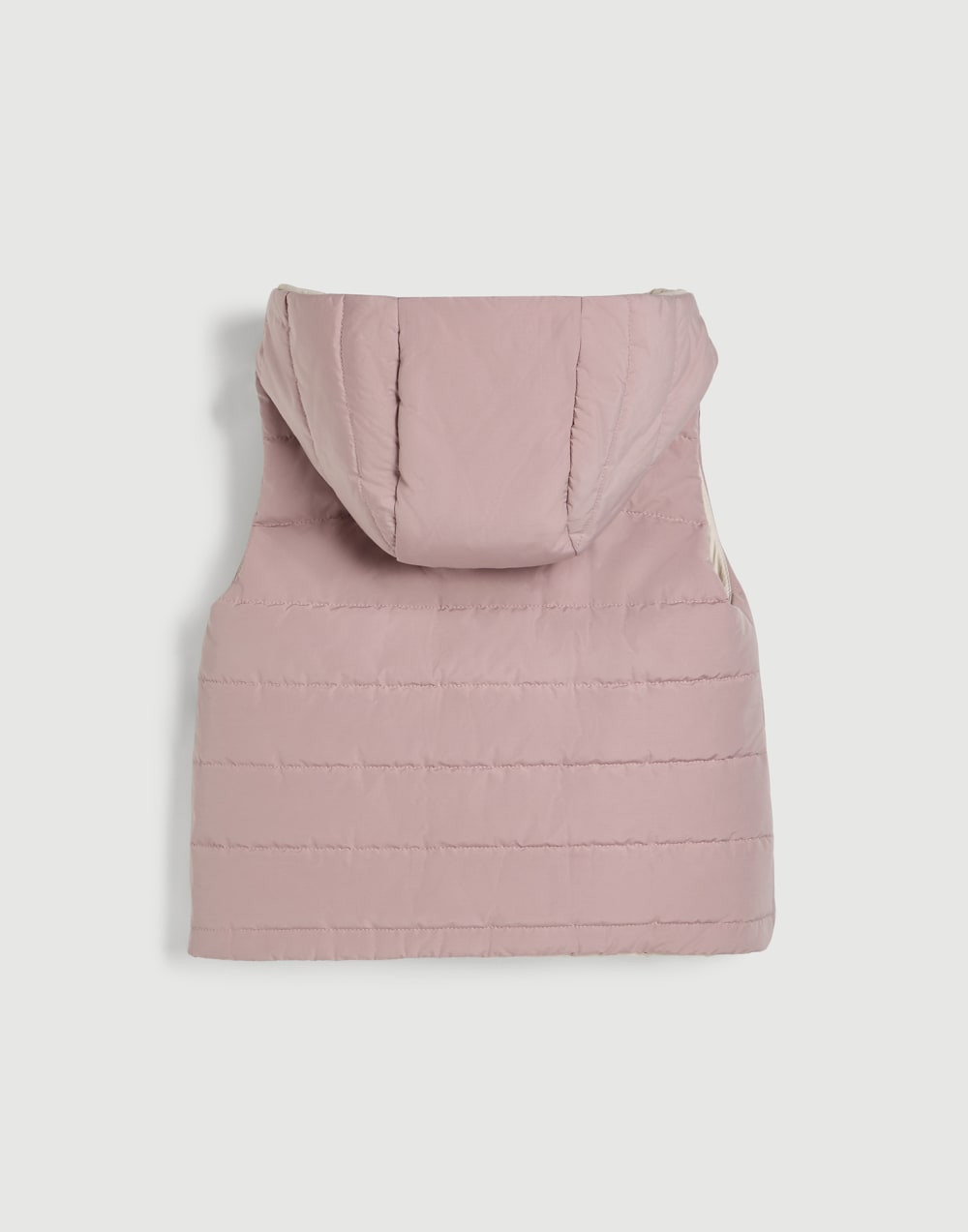 Hooded vest with monili Pink Girls - Brunello Cucinelli